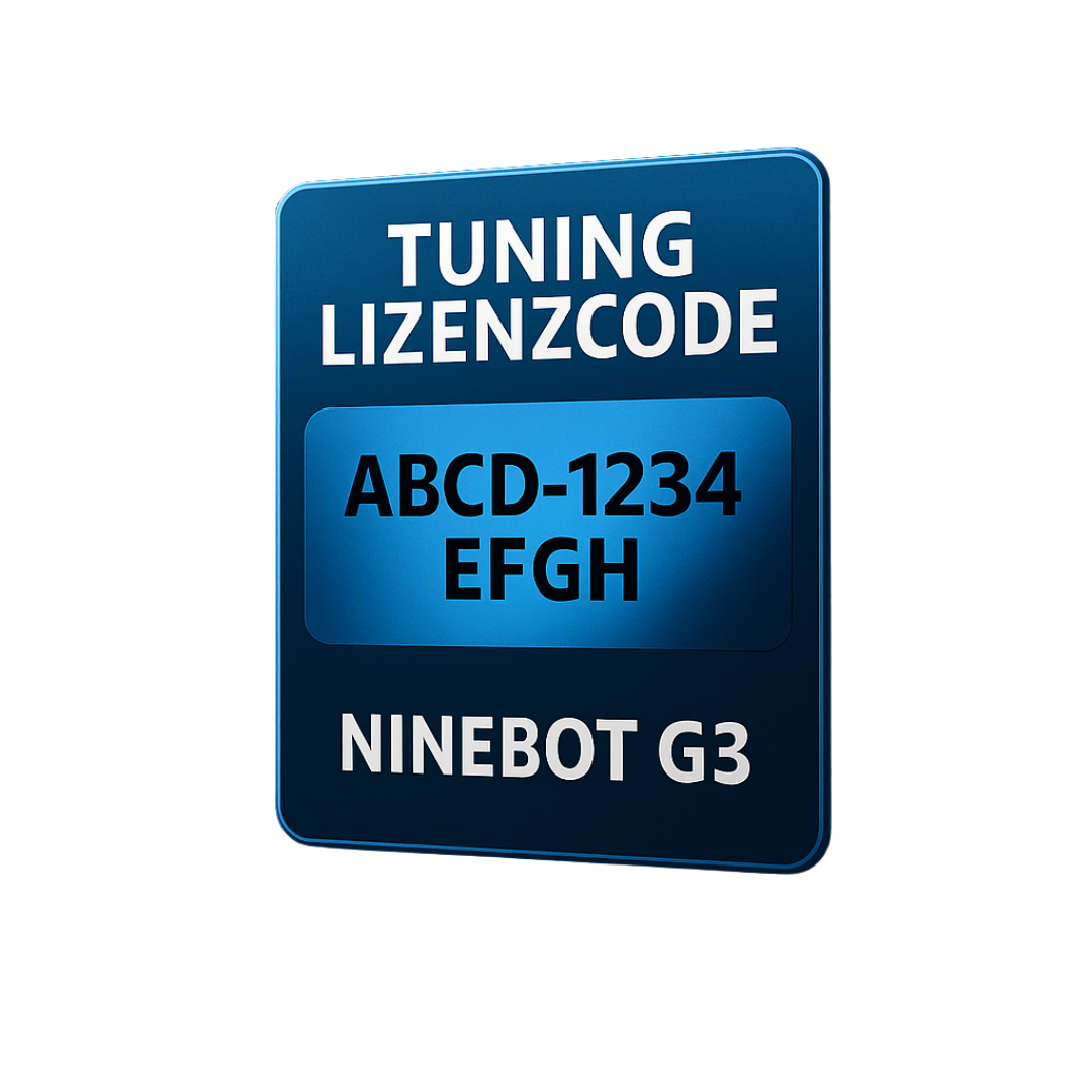 Tuning License code for Ninebot Max G3/Max G3E via Bluetooth- up to 45 km/h